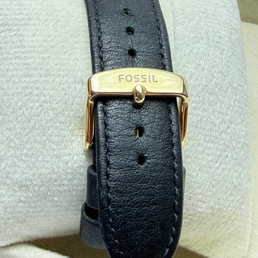Fossil Gold-Tone Watch with Black Strap - Picture 5 of 7